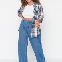 Trendyol Women Pure Cotton Regular Fit Mid-Rise Jeans-image-53