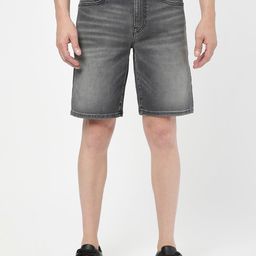 Passion Men Mid-Rise Washed Cotton Denim Shorts-image-31