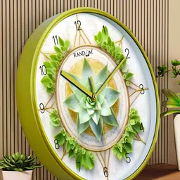 RANDOM Green & White Printed Contemporary Wall Clock-picture-58