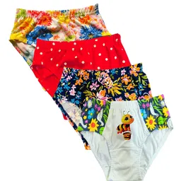 BAESD Girls Pack Of 4 Assorted Cotton Hipster Briefs-60