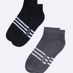 AIR GARB Unisex Pack Of 2 Striped Breathable Ankle Length Socks-13