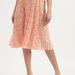 United Colors of Benetton Printed Accordian Pleats Modal Knee Length Skirt-image-8