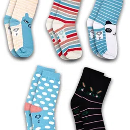 Dollar Socks Kids Pack Of 5 Assorted Ankle-Length Socks-image-93