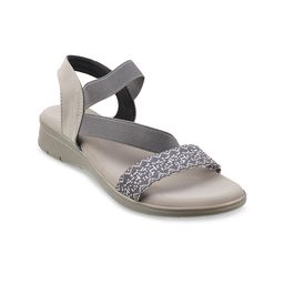 Metro Women Grey Open Toe Flats-28