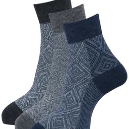 Dollar Socks Men Pack Of 3 Woolen Ankle Length Socks-19