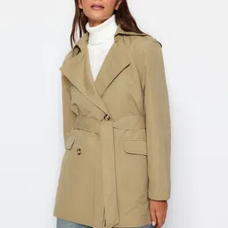 Trendyol Notched Lapel Double-Breasted Overcoat-image-46