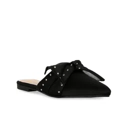 London Rag Women Black Embellished Mules Flats-image-23