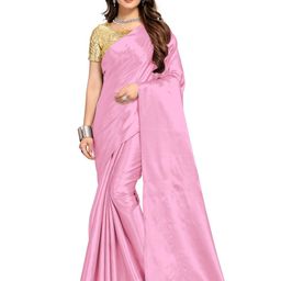 Aruna Sarees Solid Satin Saree-image-57