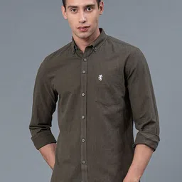 Red Tape Button-Down Collar Cotton Linen Casual Shirt-image-12