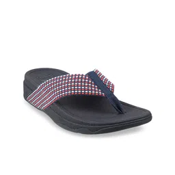 fitflop Blue Embellished PU Wedge Sandals with Tassels-42