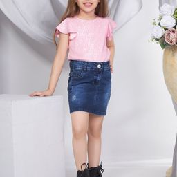 Peppermint Girls Pencil Midi Pure Cotton Skirt-picture-3