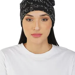 iSWEVEN Unisex Typography Printed Beanie-7