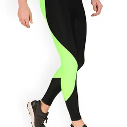 REDESIGN Men Rapid-Dry Colourblocked Running Slim-Fit Ankle-Length Tights-picture-6
