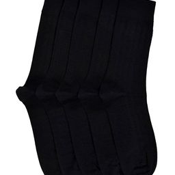 VINENZIA Men Pack of 5 Black Solid Cotton Calf Length Socks-picture-14