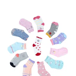 NEOBABY Kids Pack Of 10 Ankle-Length Cotton Socks-36