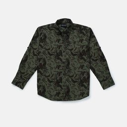 Gini and Jony Infant Boys Floral Printed Spread Collar Long Sleeves Casual Cotton Shirt-image-93