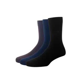 Louis Philippe Men Pack Of 3 Solid Calf-Length Socks-9