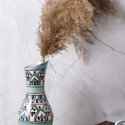 The Decor Mart White & Blue Turkish Delite Ceramic Vase-image-27