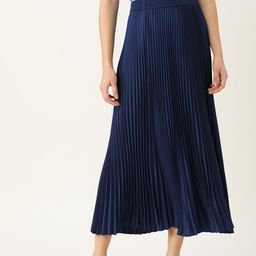WISSTLER Pleated Flared Midi Skirt-picture-18