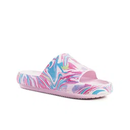 London Rag Women Pink & Blue Printed PU Flatform Heel-image-12