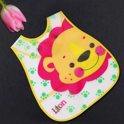 POKORY Infant Kids White & Yellow Printed Washable Bib-24