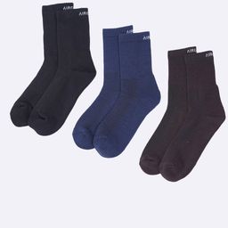 AIR GARB Unisex Pack Of 3 Breathable Cushioned Calf-Length Socks-image-31
