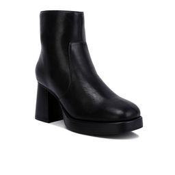 London Rag Women Round Toe Side Zipper Block Heeled Closure Boots-27