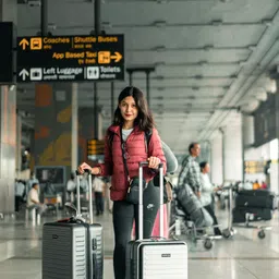Assembly Set Of 3 Textured 360 Degree Rotation Hard-Sided Trolley Bags 40L, 60L 85L image 2