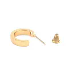 AMI Set Of 3 Gold-Plated & White Circular Half Hoop Earrings image 5