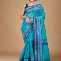 Bong ButiQ Geometric Woven Design Pure Cotton Taant Saree-picture-23