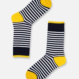 TOFFCRAFT Men Striped Cotton Calf Length Socks-image-16