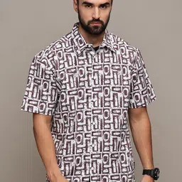 The Roadster Lifestyle Co. Premium Abstract Printed Pure Cotton Oversized Shirts-image-64