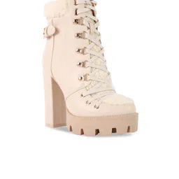 London Rag Women Fur Collared Ankle Winter Boots-72