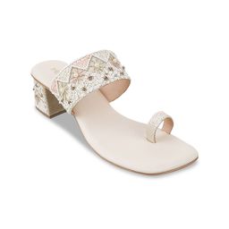 Metro Women Beige Block Heels-picture-5