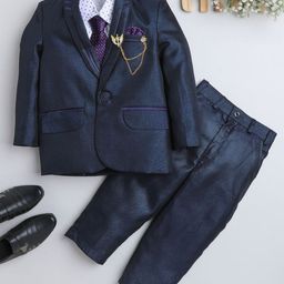 BAESD Boys Self-design Single-Breasted 4-Piece Suits-98