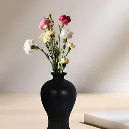 LASAKI Apsara Black Ceramic Flower Vases-image-36