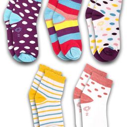Dollar Socks Kids Pack Of 5 Assorted Ankle-Length Socks-image-72