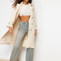 Trendyol Notched Lapel Collar Regular Fit Longline Overcoat-1