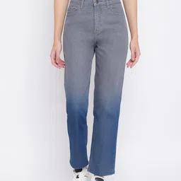 Belliskey Women Grey  Dip Dye Straight Fit High-Rise Non-Stretchable Jeans-picture-14