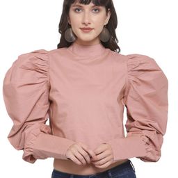 plusS Pink Puff Sleeve Top-22