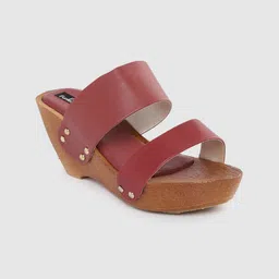 Funku Fashion Tan Wedge Heels-53
