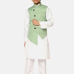 TAHVO Boys Kurta Pyjama with Nehru Jacket-43
