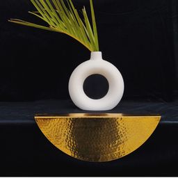 Folkstorys White Handmade Hoop Ceramic Vase-image-38