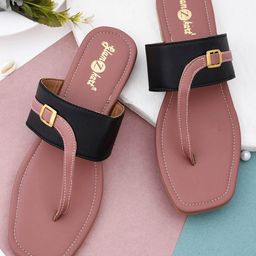 GLAMZKART Open Toe Flats With Buckles-18