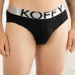 KOFFY Mid-Rise Basic Anti Microbial Briefs KOFFY_KI26_BRF_BLK_1PC-image-20