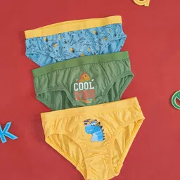 Pantaloons Junior Boys Pack Of 3 Printed Cotton Basic Briefs-image-60