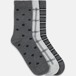 BYFORD by Pantaloons Men Pack Of 3 Patterned Calf Length Socks-22