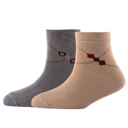 Cotstyle Men Pack Of 2 Patterned Cotton Ankle Length Socks-image-41