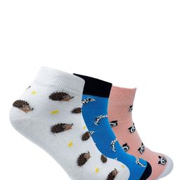 MInt & Oak Men Pack Of 3 Patterned Ankle Length Socks-7