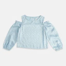 Pantaloons Junior Girls Blue Animal Print Top-30
